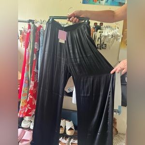 Satiny type pants